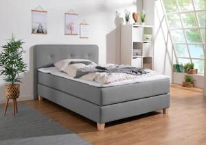 Home affaire Boxspringbett "Fargo", inkl. Topper, in 3 Matratzenarten, in Samt- oder Strukturstoff