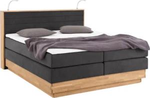 Home affaire Boxspringbett "Cavan", Eiche, inkl. Bettkasten & Topper, verschiedene Härtegrade (auch H4)