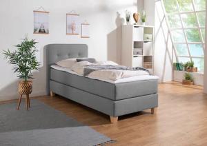 Home affaire Boxspringbett "Fargo", inkl. Topper, in 3 Matratzenarten, in Samt- oder Strukturstoff