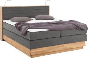 Home affaire Boxspringbett "Cavan", Eiche, inkl. Bettkasten & Topper, verschiedene Härtegrade (auch H4)