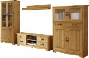 Home affaire Wohnwand "Trinidad", (Set, 4 St.), Set aus 1 Vitrine, 1 Lowboard, 1 Highboard, 1 Wandboard