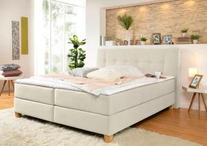 Home affaire Boxspringbett "Calloway", inkl. Topper, XXL-Ausführung, in 4 Farben, 5 Breiten, 3 Matratzenarten