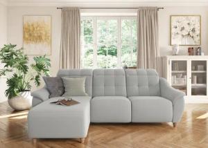 Home affaire Ecksofa "Boston L-Form", (2 St.), Kopfteilverstellung an jeder Sitzfläche, wahlweise Relaxfunktion