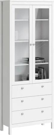 Home affaire Vitrine "Madrid, Glasvitrine Vitrinenschrank Ausstellung Sammelvitrine", mit 2 Glastüren und 3 Schubladen, Breite 78 cm