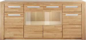Home affaire Sideboard "Kolding", Breite 200 cm mit 2 Glastüren und 2 Holztüren