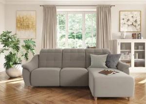Home affaire Ecksofa "Boston L-Form", (2 St.), Kopfteilverstellung an jeder Sitzfläche, wahlweise Relaxfunktion