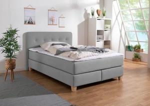 Home affaire Boxspringbett "Fargo", inkl. Topper, in 3 Matratzenarten, in Samt- oder Strukturstoff