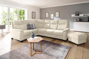 Home affaire Ecksofa "Boccaccio L-Form", mit Federkern, incl. Kopfteilverstellung, wahlweise Bettfunktion