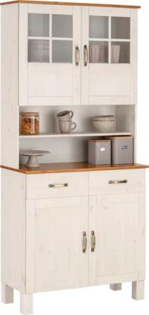 Home affaire Küchenbuffet "Alby", Breite 85 cm, 2 Glastüren