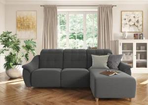 Home affaire Ecksofa "Boston L-Form", (2 St.), Kopfteilverstellung an jeder Sitzfläche, wahlweise Relaxfunktion