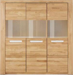 Home affaire Highboard "Kolding", Breite 140 cm mit 3 Glastüren