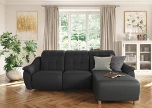 Home affaire Ecksofa "Boston L-Form", (2 St.), Kopfteilverstellung an jeder Sitzfläche, wahlweise Relaxfunktion