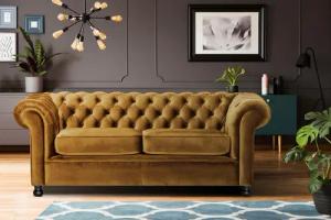 Home affaire Chesterfield-Sofa "Chesterfield Home 3-Sitzer B/T/H: 192/87/75 cn", mit edler Knopfheftung und typischen Armlehnen