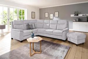 Home affaire Ecksofa "Boccaccio L-Form", mit Federkern, incl. Kopfteilverstellung, wahlweise Bettfunktion