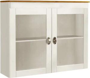 Home affaire Glashängeschrank "Oslo", 100 cm breit, aus massiver Kiefer, mit 2 Glastüren, Metallgriffe