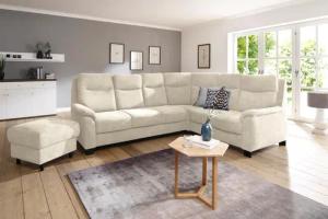 Home affaire Ecksofa "Boccaccio L-Form", mit Federkern, incl. Kopfteilverstellung, wahlweise Bettfunktion
