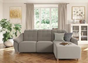 Home affaire Ecksofa "Boston L-Form", (2 St.), Kopfteilverstellung an jeder Sitzfläche, wahlweise Relaxfunktion