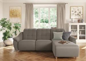 Home affaire Ecksofa "Boston L-Form", (2 St.), Kopfteilverstellung an jeder Sitzfläche, wahlweise Relaxfunktion