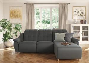 Home affaire Ecksofa "Boston L-Form", (2 St.), Kopfteilverstellung an jeder Sitzfläche, wahlweise Relaxfunktion