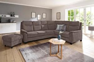 Home affaire Ecksofa "Boccaccio L-Form", mit Federkern, incl. Kopfteilverstellung, wahlweise Bettfunktion