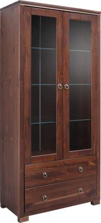 Home affaire Vitrine "Gotland", Breite 80 cm, Höhe 178 cm, mit Glastüren, aus massiver Kiefer, FSC