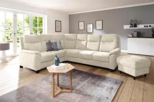 Home affaire Ecksofa "Boccaccio L-Form", mit Federkern, incl. Kopfteilverstellung, wahlweise Bettfunktion
