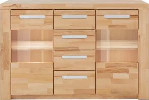 Home affaire Sideboard "Kolding", Breite 140 cm mit 2 Glastüren