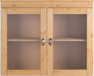 Home affaire Glashängeschrank "Oslo", 100 cm breit, aus massiver Kiefer, mit 2 Glastüren, Metallgriffe