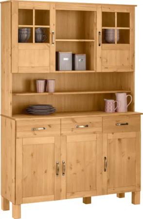 Home affaire Küchenbuffet "Alby", Breite 125 cm, 2 Glastüren, 2 Schubladen