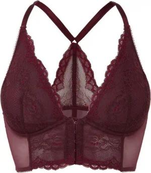 Gossard Longline-BH Lace Longline BH mit Frontverschluss Feige (Longline BH, 1-tlg., Spitze/Netz)