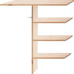 Home affaire Inneneinteilung "Chamara", Inneneinteilung für Schrank Chamara, aus massivem Eichenholz