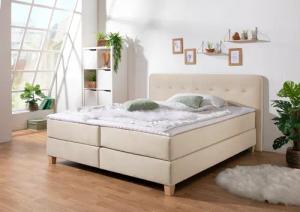 Home affaire Boxspringbett "Fargo", inkl. Topper, in 3 Matratzenarten, in Samt- oder Strukturstoff