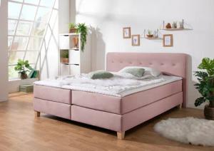 Home affaire Boxspringbett "Fargo", inkl. Topper, in 3 Matratzenarten, in Samt- oder Strukturstoff