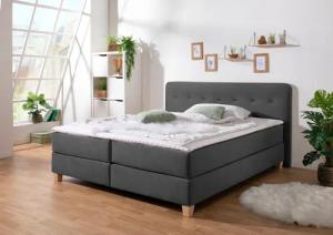 Home affaire Boxspringbett "Fargo", inkl. Topper, in 3 Matratzenarten, in Samt- oder Strukturstoff