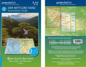 Georelief Der Mittlere Harz Wanderkarte