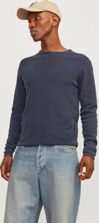 Jack & Jones Rundhalspullover "JJDEAN KNIT CREW NECK AW24", in gewaschener Optik