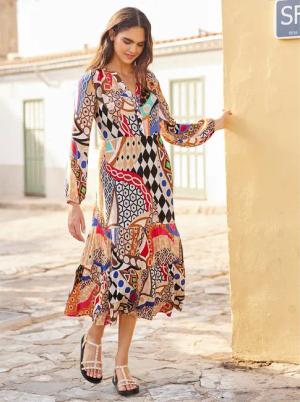 heine Druckkleid "Druck-Kleid"
