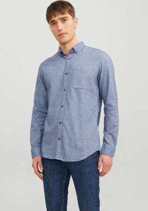 Jack & Jones Langarmhemd "JJECLASSIC MELANGE SHIRT LS SN"