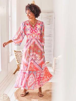 heine Maxikleid "Druck-Kleid"