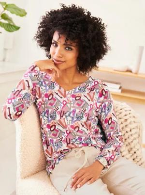 heine V-Ausschnitt-Pullover "Druck-Pullover"