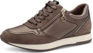 Tamaris Plateausneaker, Freizeitschuh, Halbschuh, Schnürschuh mit dezenten Metallic-Details