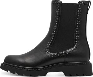 Tamaris Chelseaboots, Blockabsatz, Stiefelette, Bikerboots mit glänzenden Nieten besetzt