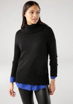 Tamaris Rollkragenpullover, mit Rippdetails