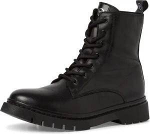 Tamaris Schnürboots, Schnürstiefelette, Chunky Boots mit logobedruckter Anziehlasche