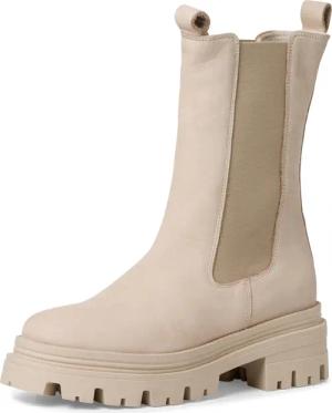 Tamaris Chelseaboots, Blockabsatz, Schlupfboots, Kurzstiefel, beidseitige Stretcheinsätze