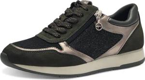 Tamaris Plateausneaker, Freizeitschuh, Halbschuh, Schnürschuh mit dezenten Metallic-Details