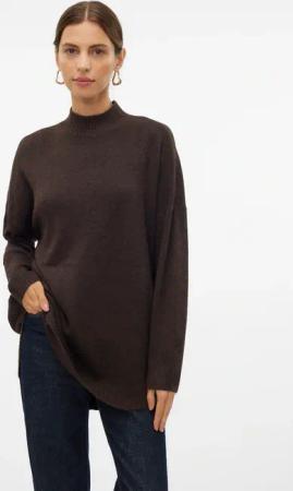 Vero Moda Strickpullover "VMPLAZA LS HIGHNECK LONG PULLOVER GA BOO"