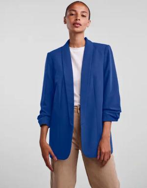 pieces Blusenblazer "PCBOSELLA 3/4 BLAZER NOOS", mit Faltendetail am Ärmel