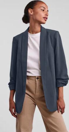 pieces Blusenblazer "PCBOSELLA 3/4 BLAZER NOOS", mit Faltendetail am Ärmel