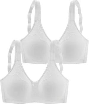 Naturana Bügelloser BH (2er Pack) nahtlos vorgeformten Soft-Cups, breite Träger